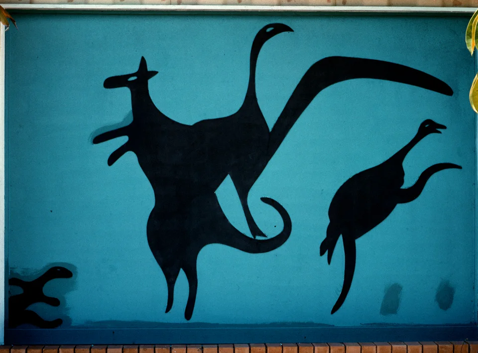 The projection in the next picture is from this 1950’s garage door