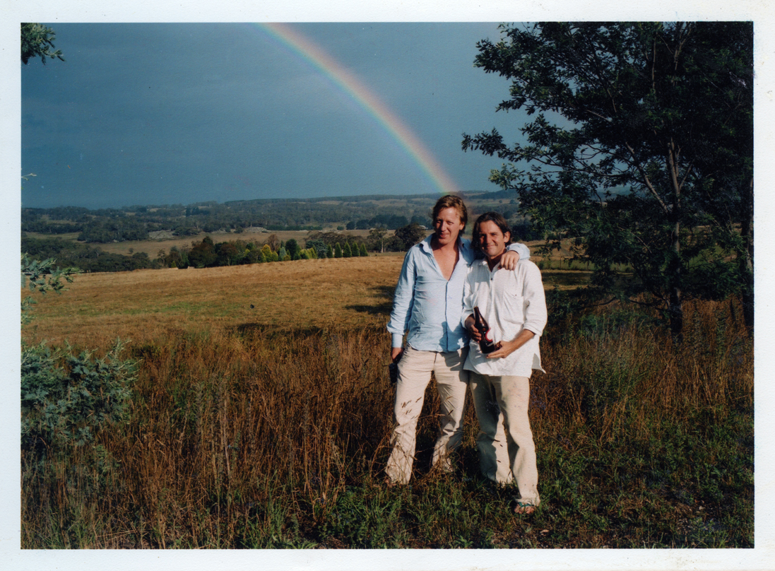 Rob with my dear friend the photographer John Webber on our way to Frannie Hopkirk’s for a flying visit.