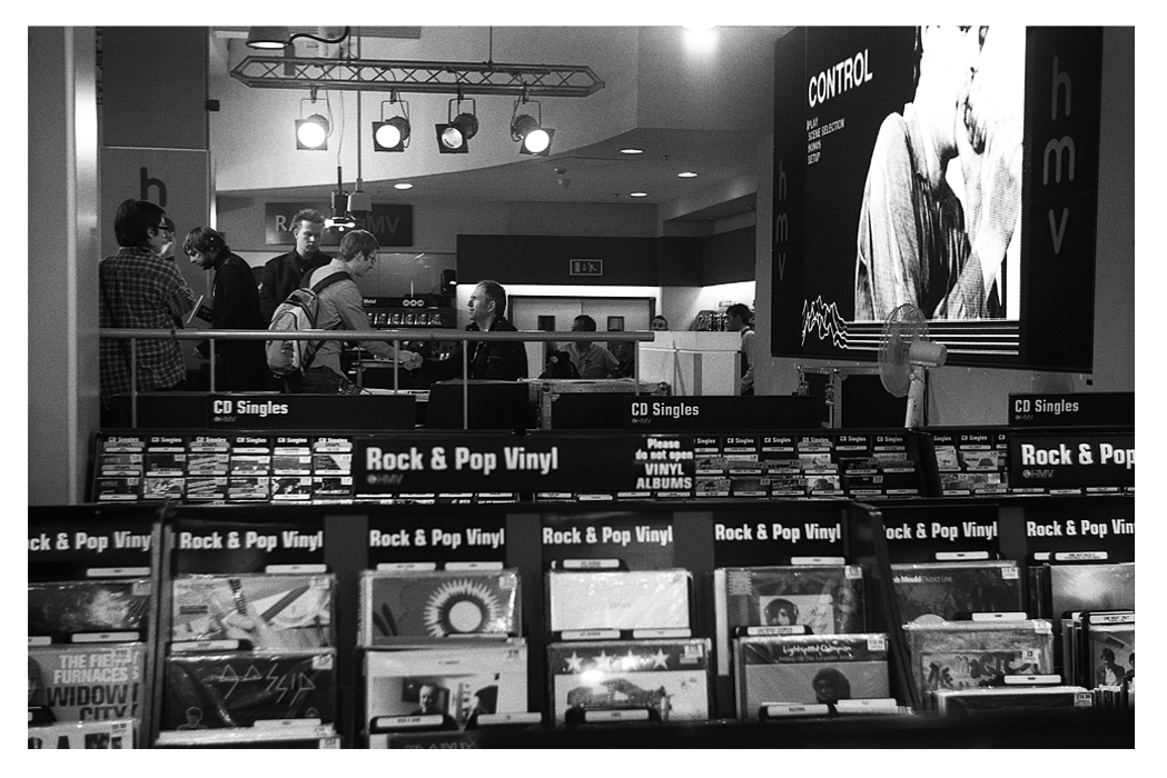 Meanwhile across town a large crowd had gathered to queue to meet Anton Corbijn who was doing a book signing at HMV on Oxford Street.