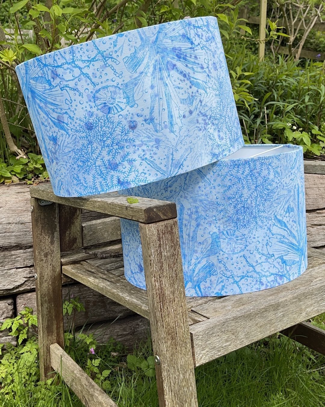 What&rsquo;s better than one large hand printed and Han made seaweed lampshades? A pair of course!
