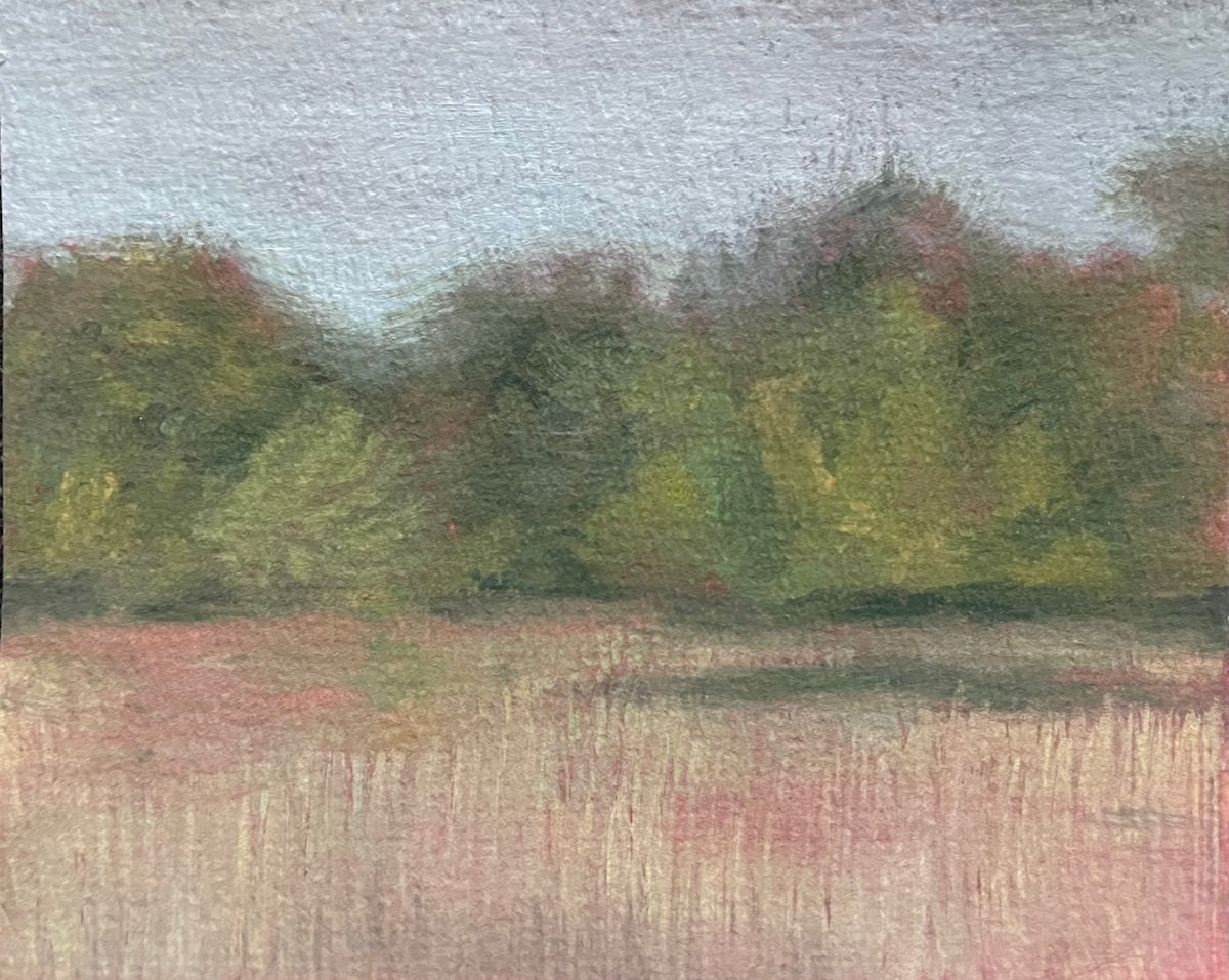 "Rainy day at Ragle" - Original plein air completed at Ragle Ranch in Sebastopol, CA. 2021. 5.75" x 4.75". Gouache. $45. SOLD