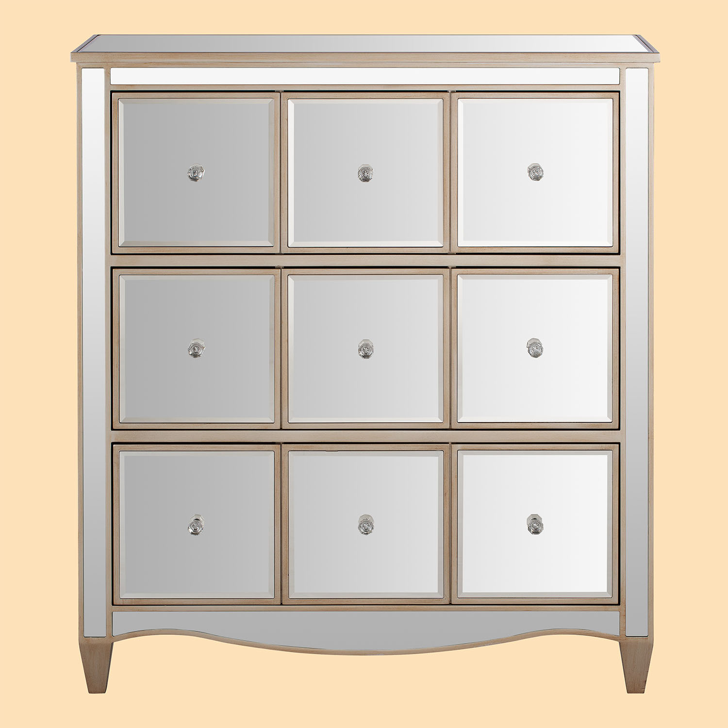 Mirrored drawer chest furniture product