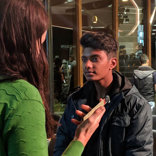 One of our Stories for Change participants speaking with the media at the launch in Mildura - check out our website to watch 'Sometimes we just need you to listen' for yourself! www.threeforallfoundation.org #threeforallfoundation #storiesforchange  