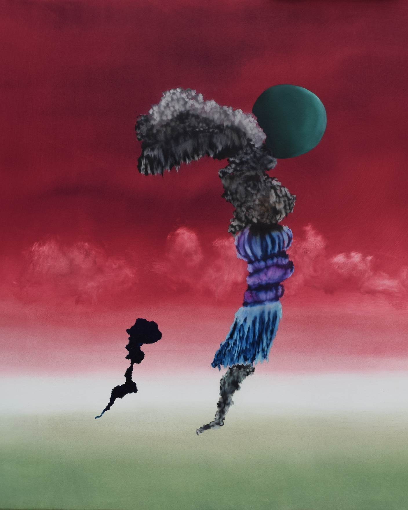 Honourable Mention -Nengi Omuku Judges' Comments - Nengi Omuku’s work caught the judge’s attention for its perplexing and paradoxical shifts between representation and abstraction. Landscapes harbouring unsettling ethereal forms seem to pose questions on many philosophical perspectives.