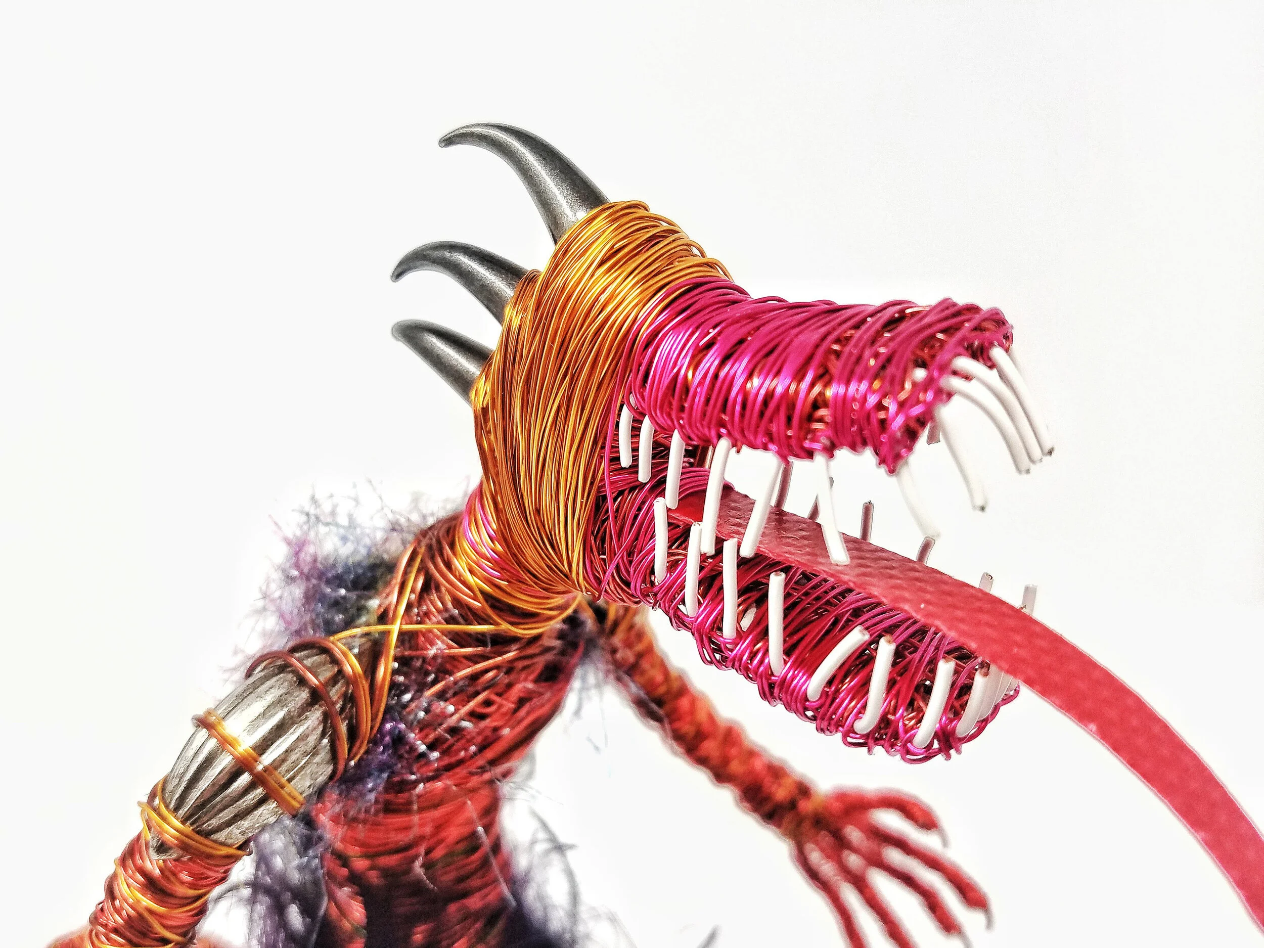 Scary Eyeless Monster - Bendable Copper Wire Creature - fun, unique, fully poseable! Hand-made out of recycled & repurposed materials