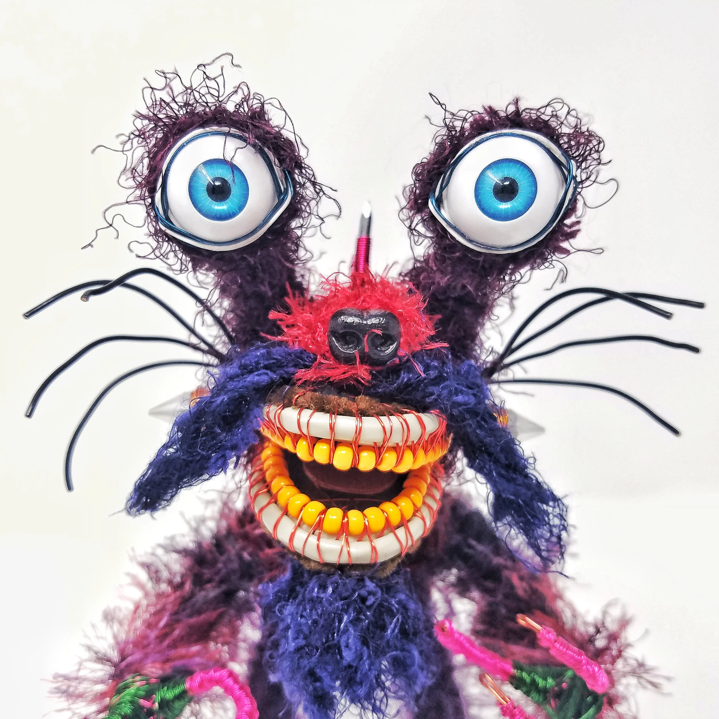 Extra Weird Weirdo - Bendable Copper Wire Creature - fun, unique, fully poseable! Hand-made out of recycled & repurposed materials.