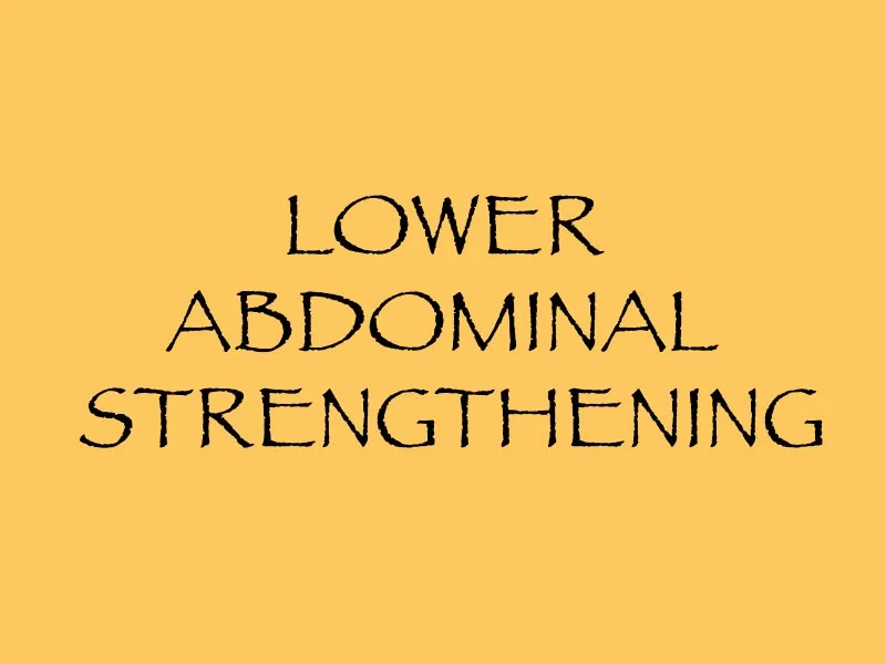 Lower Abdominal Strengthening