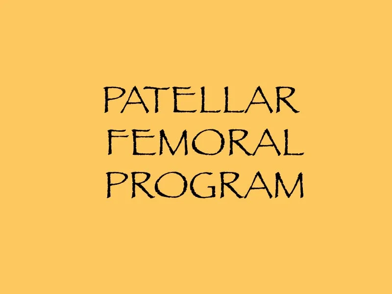Patellar Femoral Program