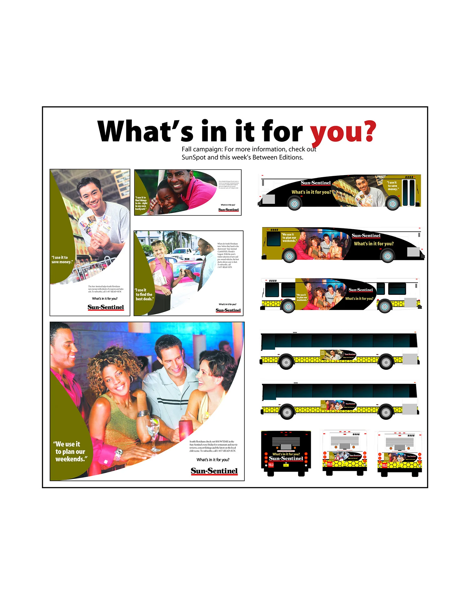 Sun-Sentinel bus and poster Ad