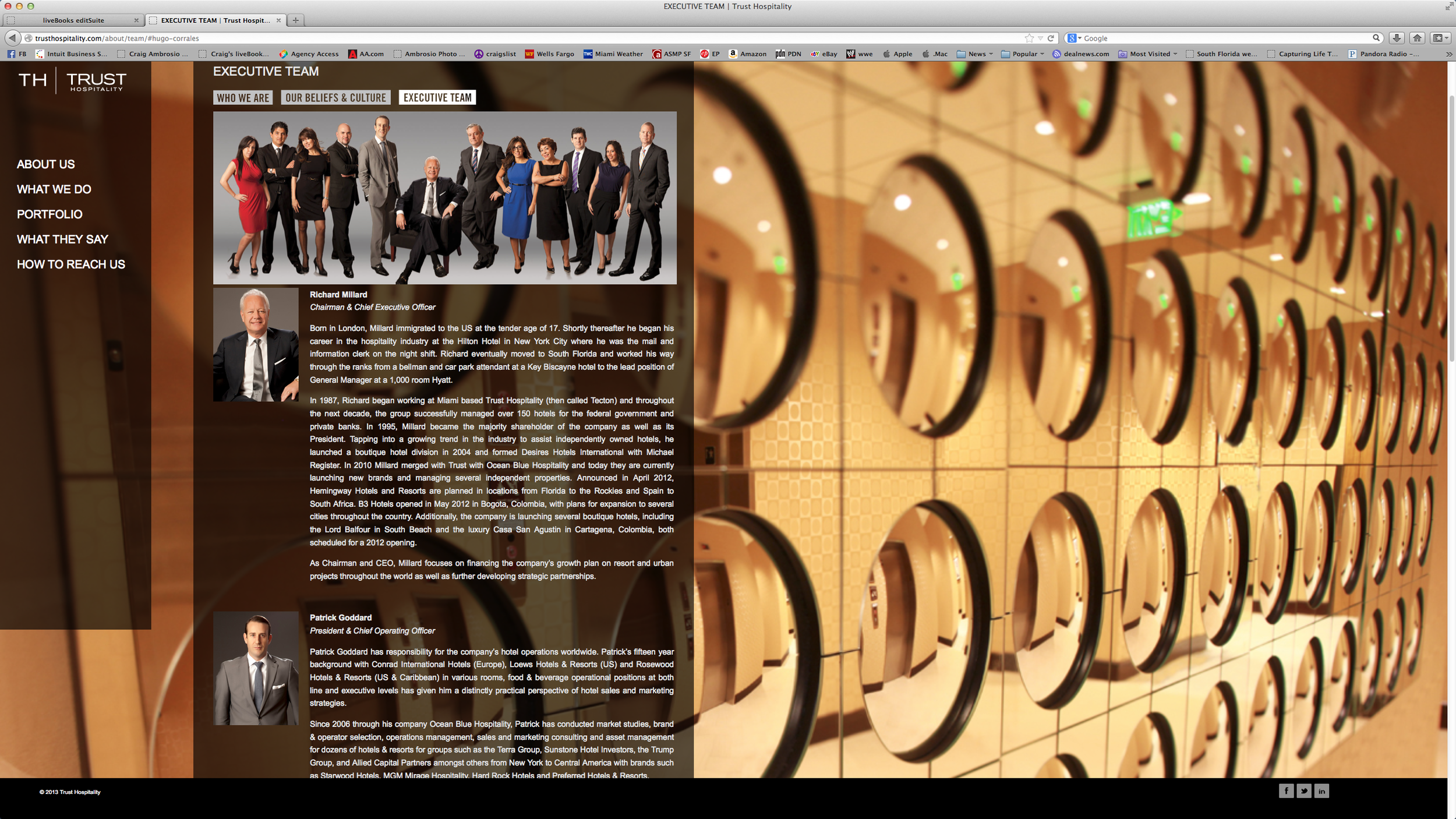 Trust Hospitality website
