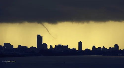 Waterspout over Miami Beach, FL