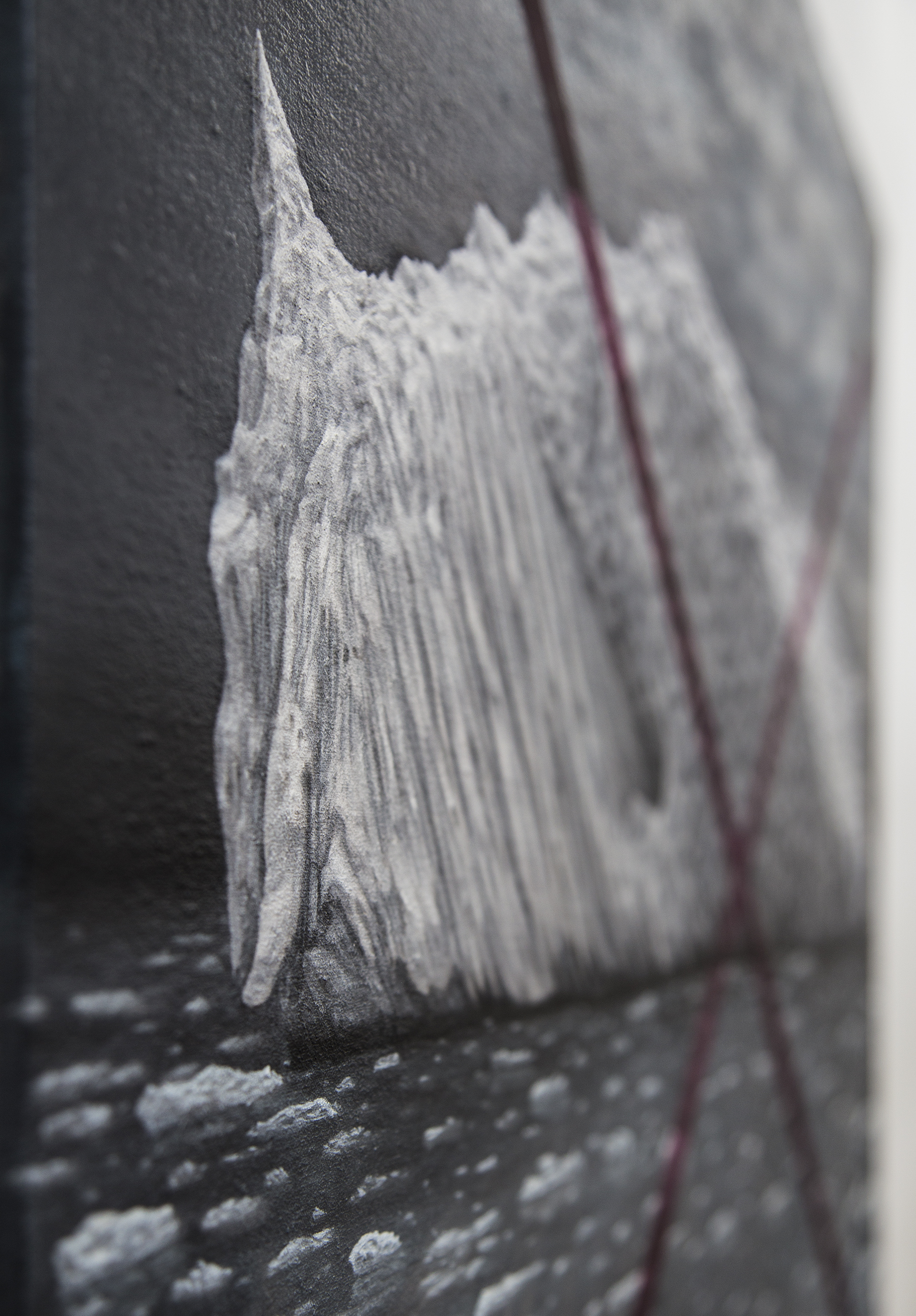 surface detail, iceberg quinacridone X