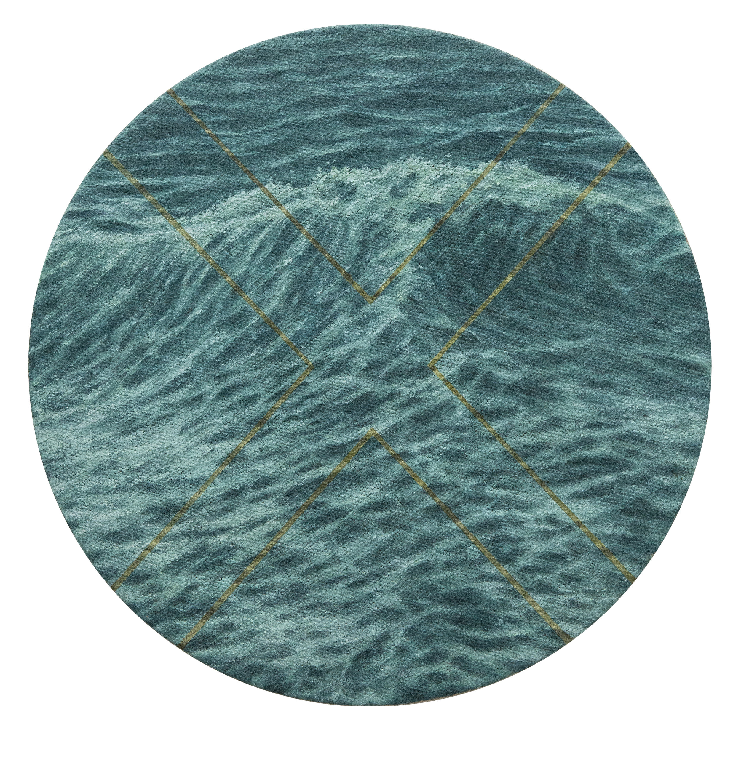 blue green Arctic sea gold X