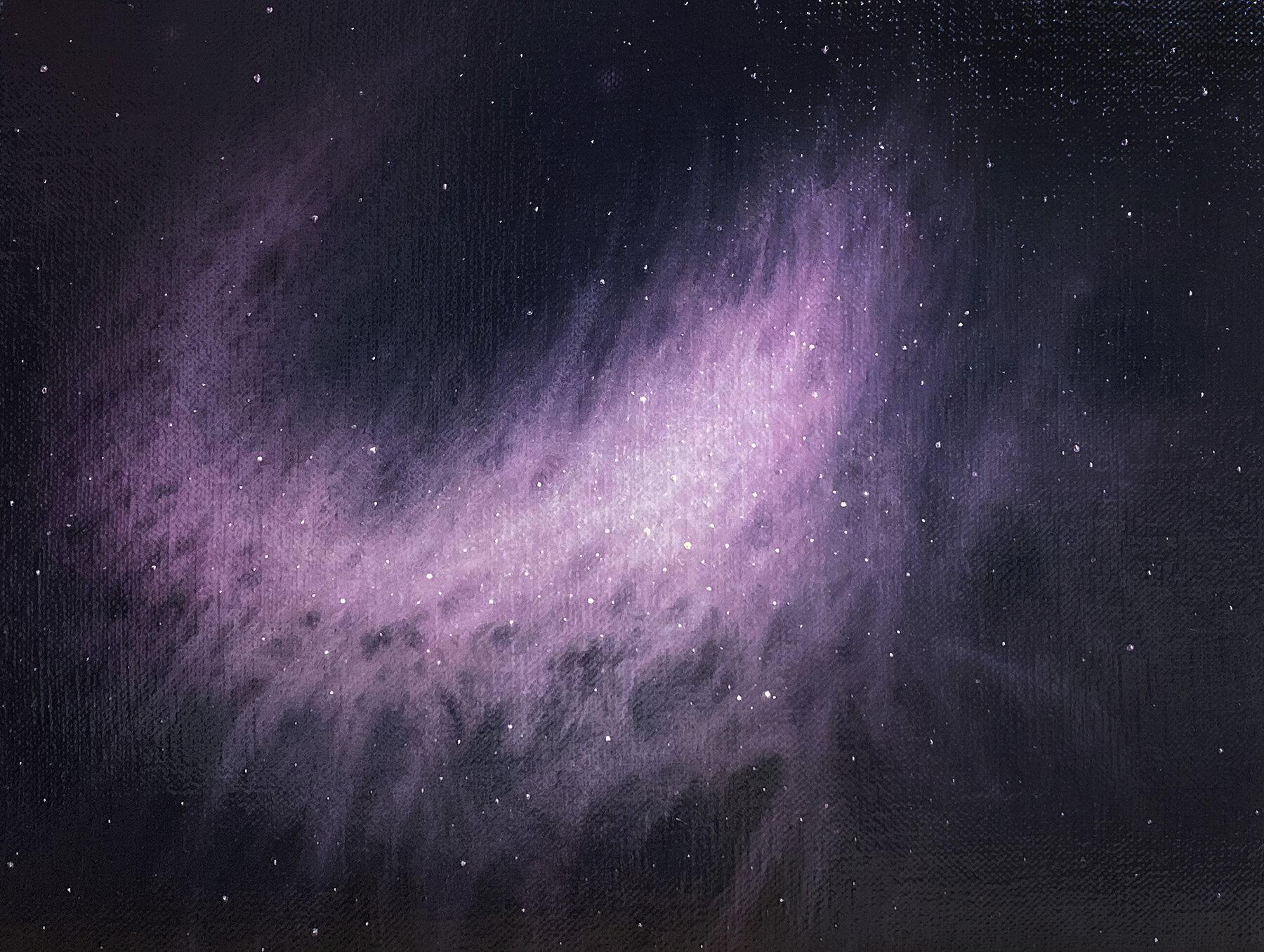 quinacridone violet stellar nursery, 11” x 14”, oil on linen over panel, 2019