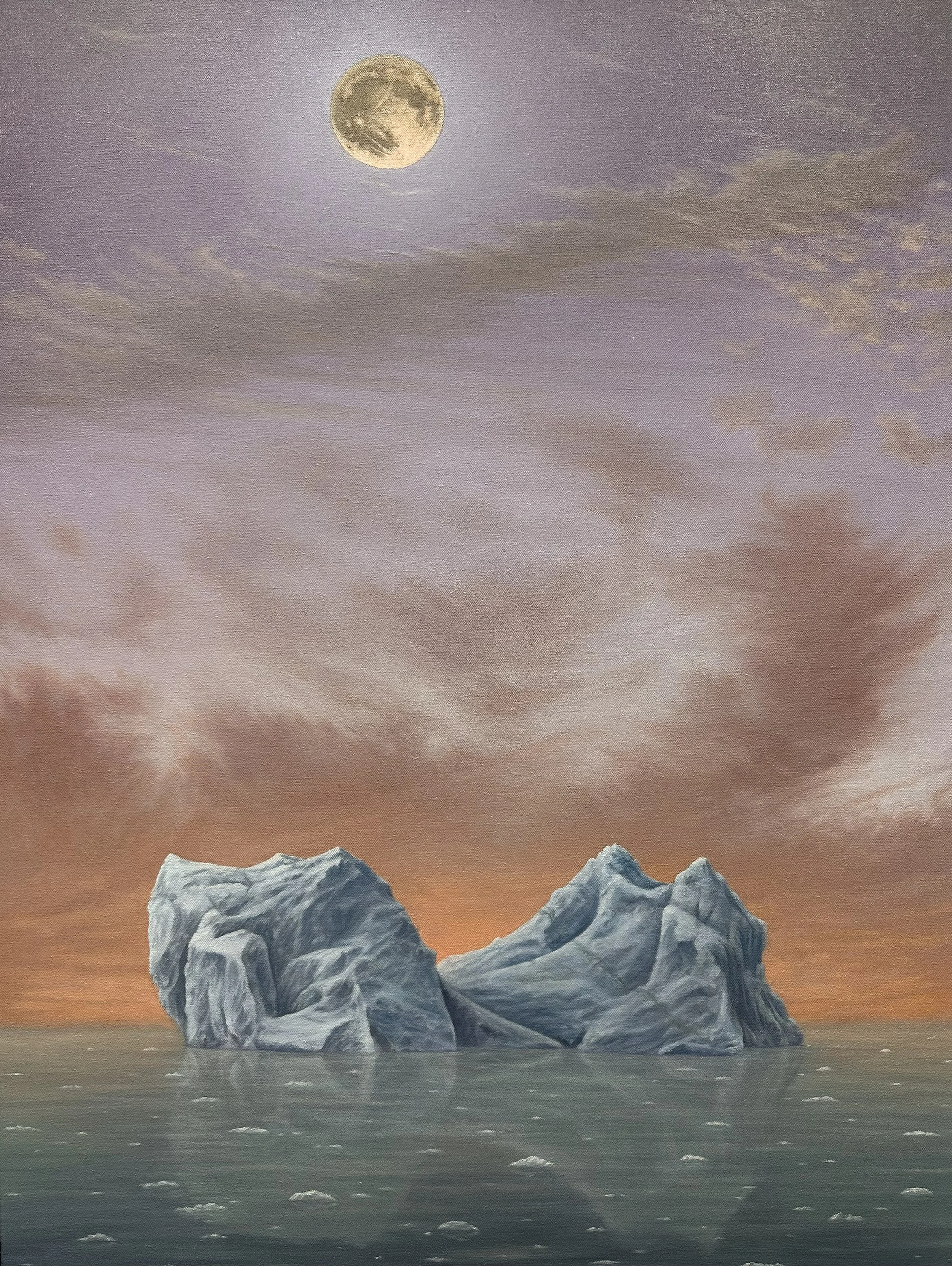 the stillness. 24" x 36", oil on linen over panl. 2024