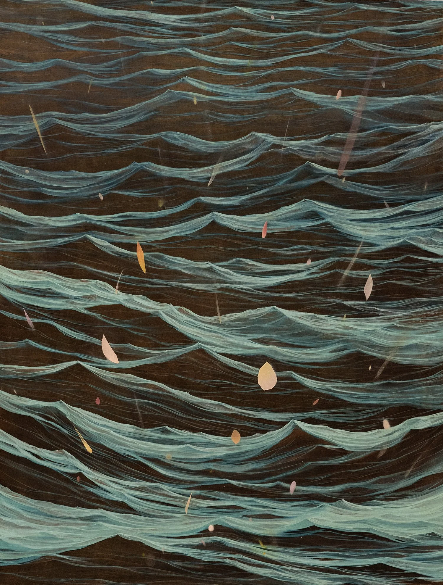 the heat release. 18" x 24", oil on copper. 2024