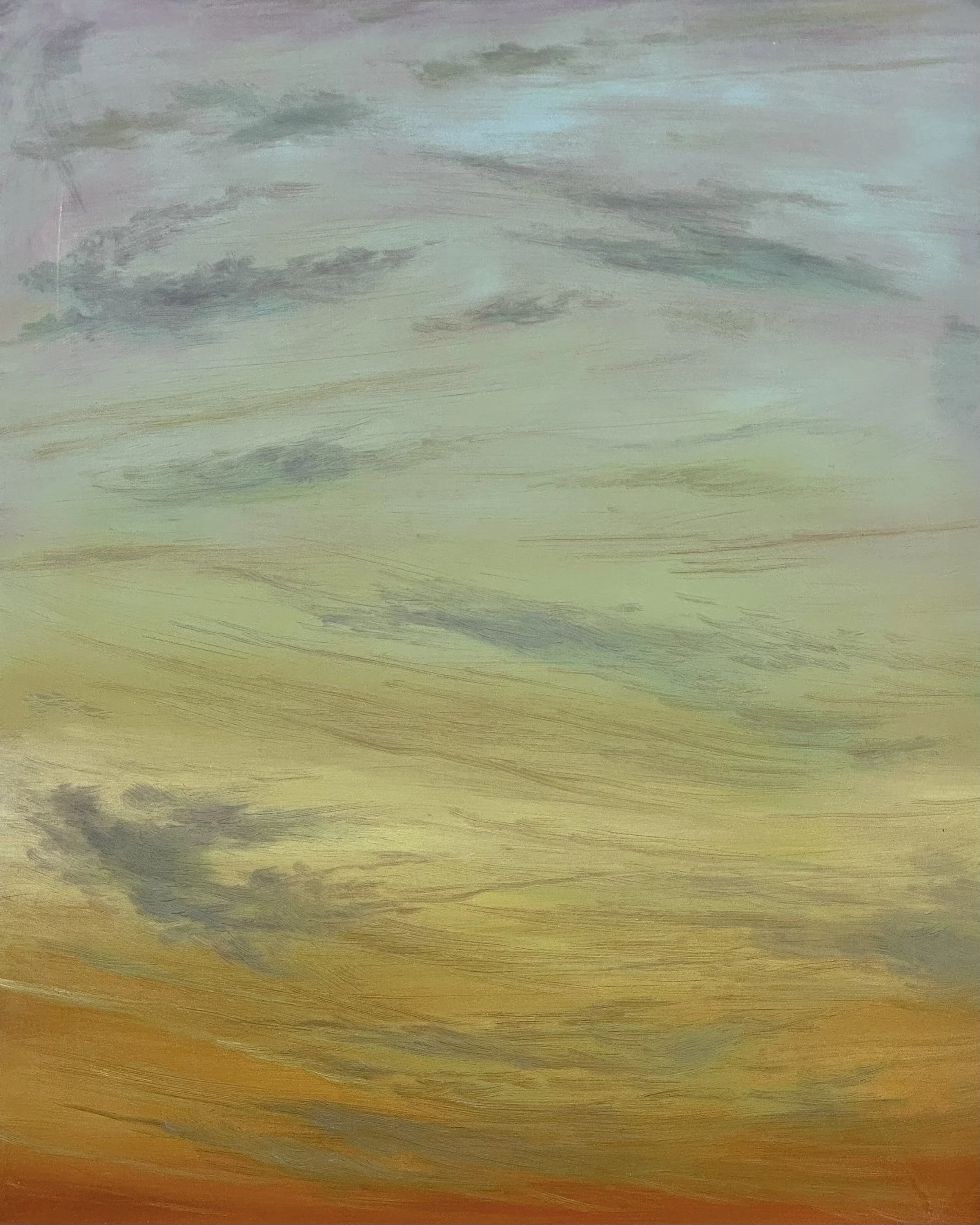 warning. 8" x 10", oil on copper panel, 2025