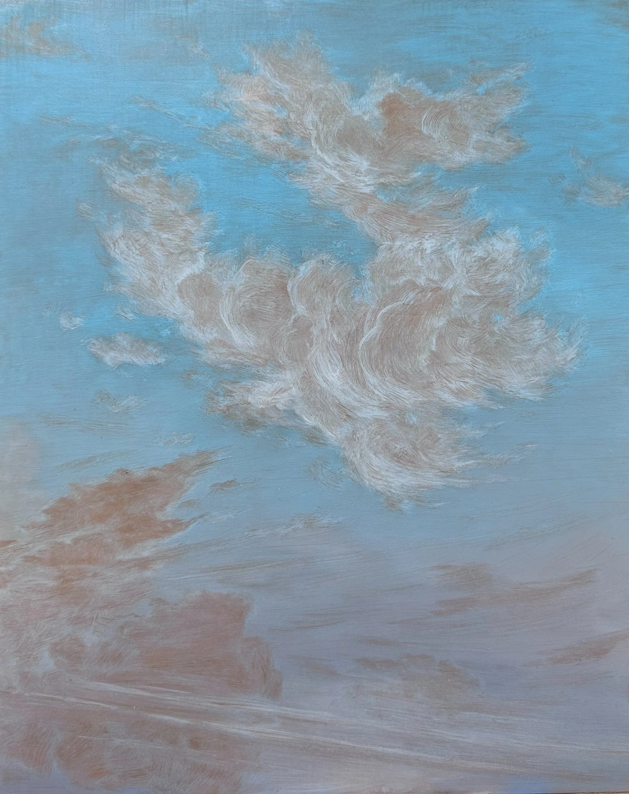 unraveling. 8" x 10", oil on copper panel, 2025