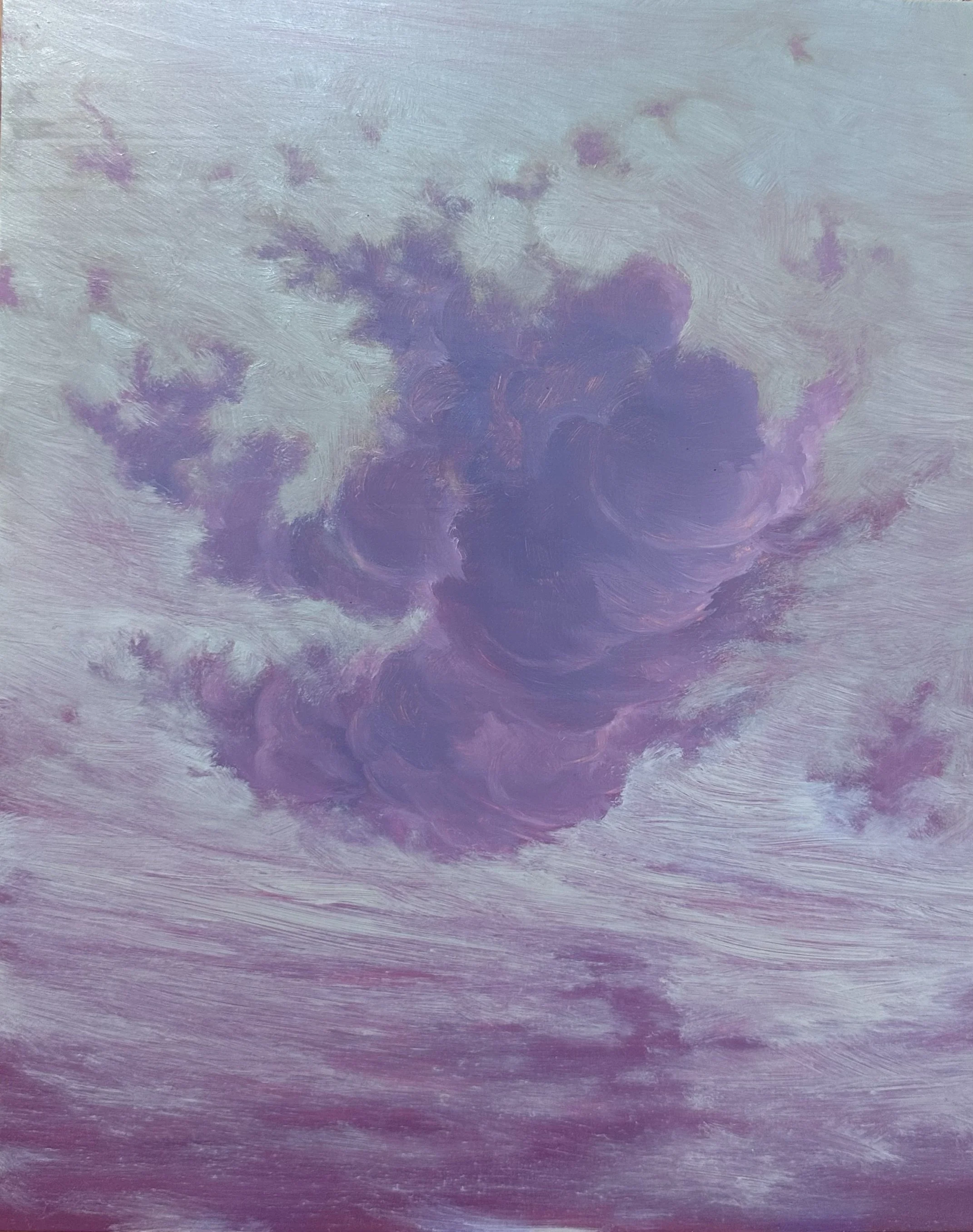 watching. 8" x 10", oil on copper panel, 2025