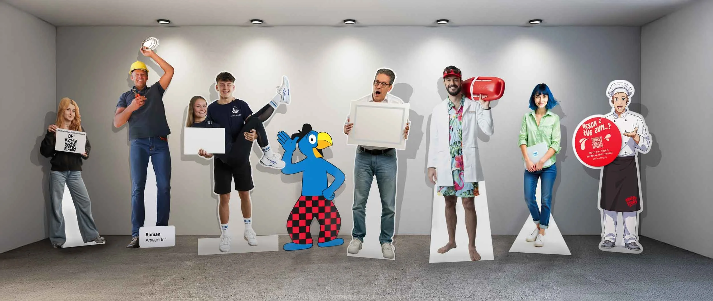 Individuelle Pappfiguren