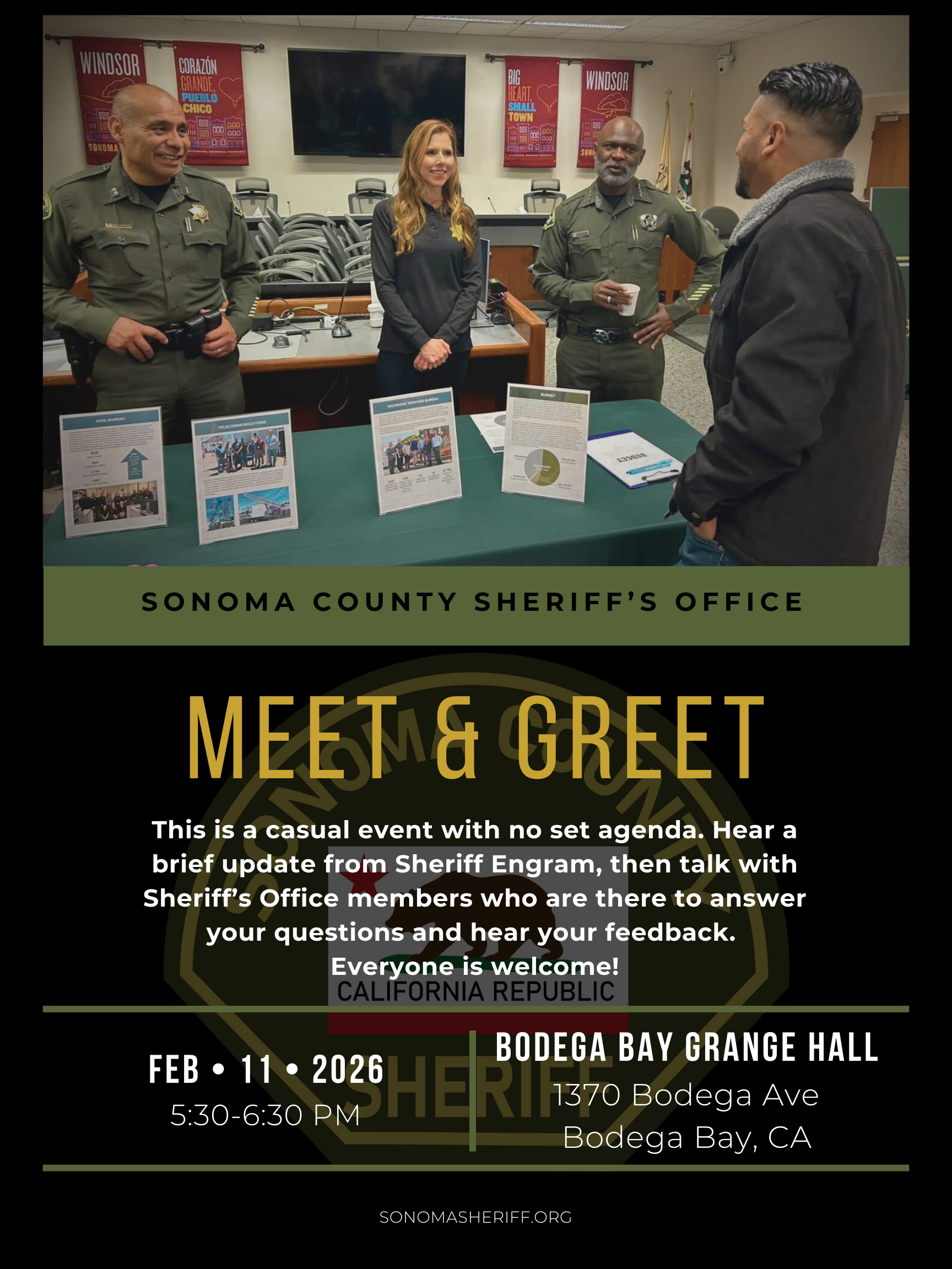 Sheriff's Office Meet and Greet/Evento de conocer y saludar de la Oficina del Sheriff