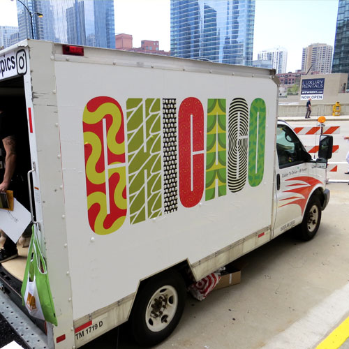 As an AIGA Chicago agency of record, we were honored to collaborate with Someoddpilot to develop branding for the 2016 Guerilla Truck Show @ Neocon.