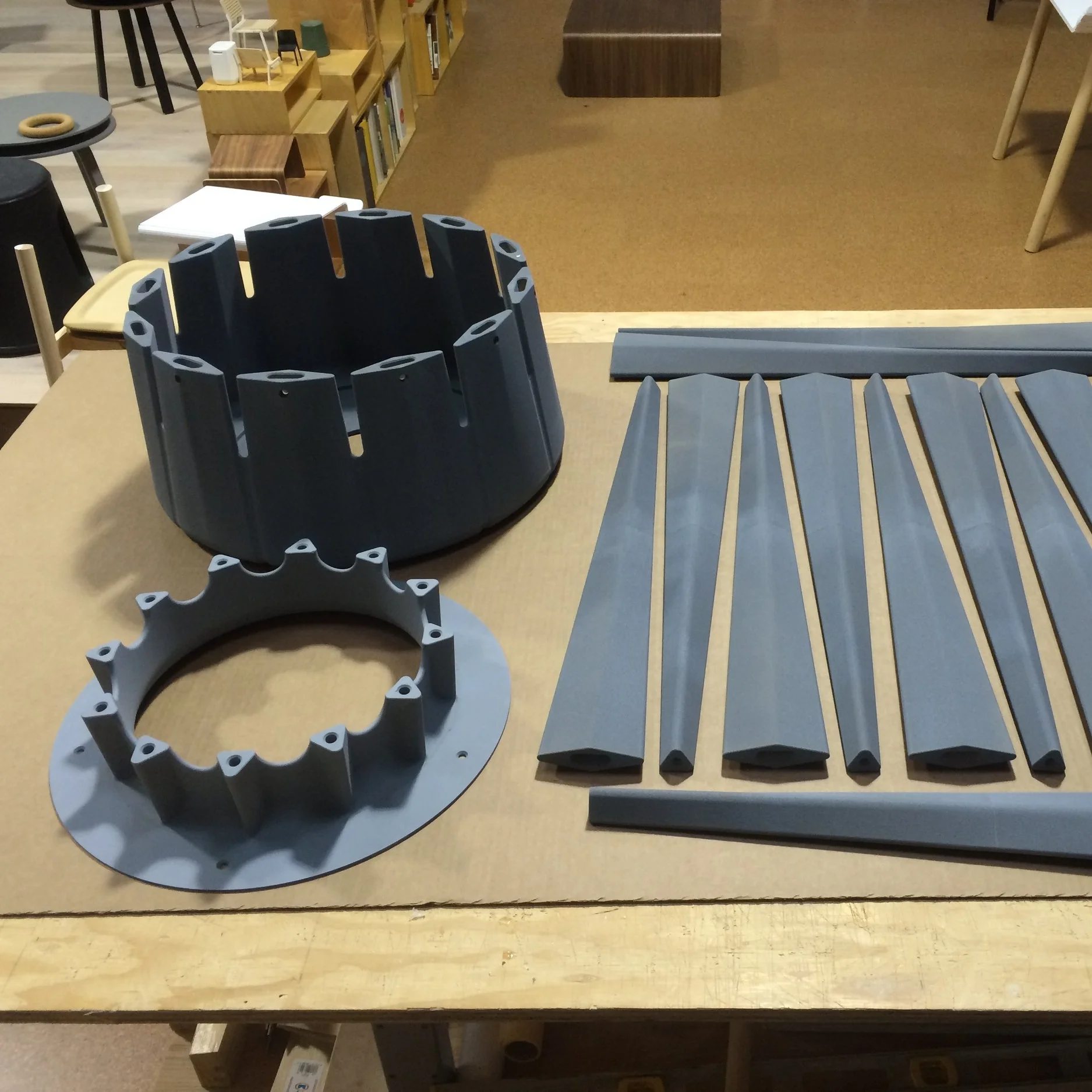  Full scale model prior to assembly. 