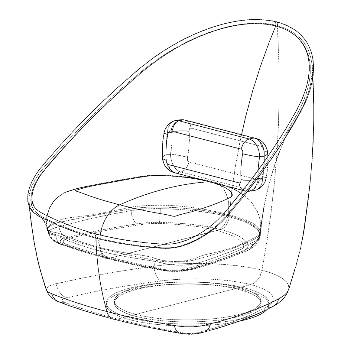  The 3D geometry was created with Solidworks using primarily surface modeling techniques. 