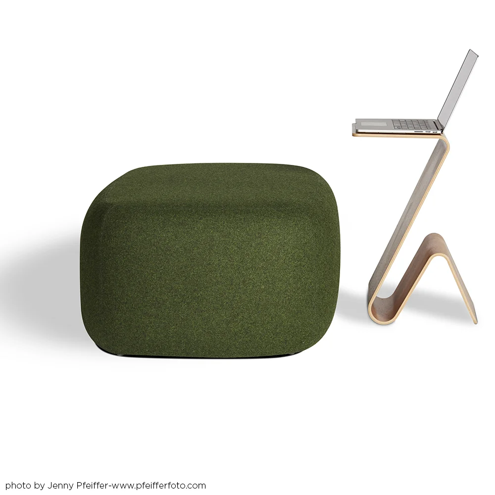  Pebble Ottomans are a perfect perch when paired with a low laptop table.&nbsp; 
