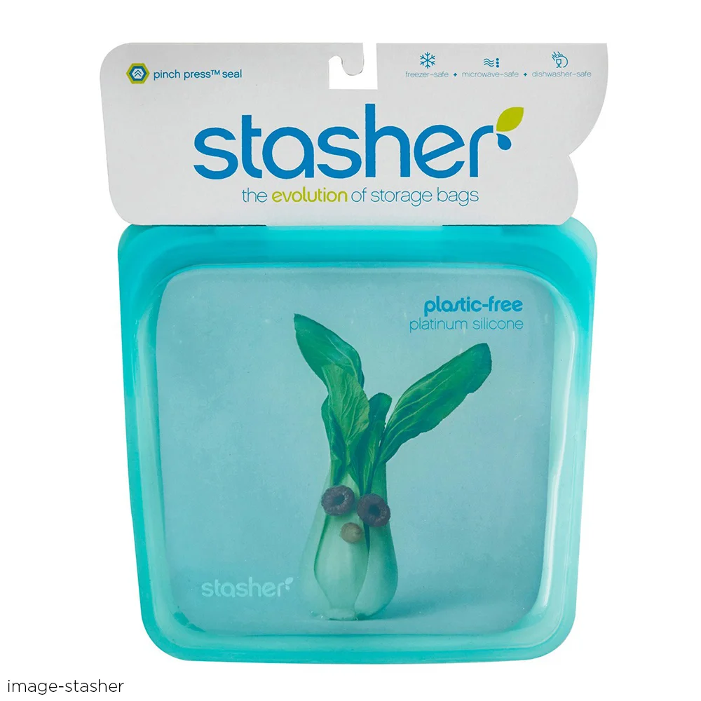  What Stasher looks like on the shelf.&nbsp; 