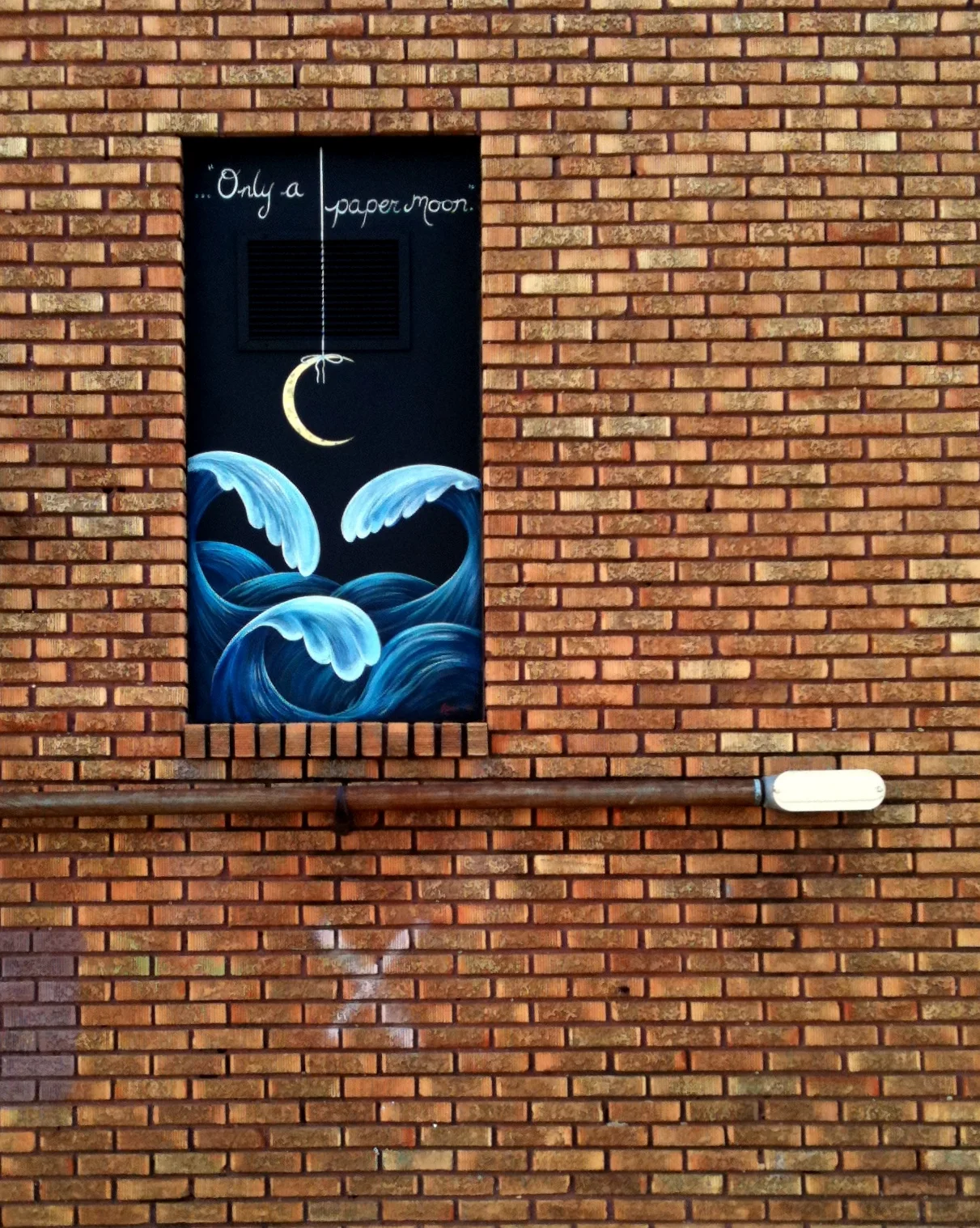 "Paper Moon" mural, 600 Block Alleyway