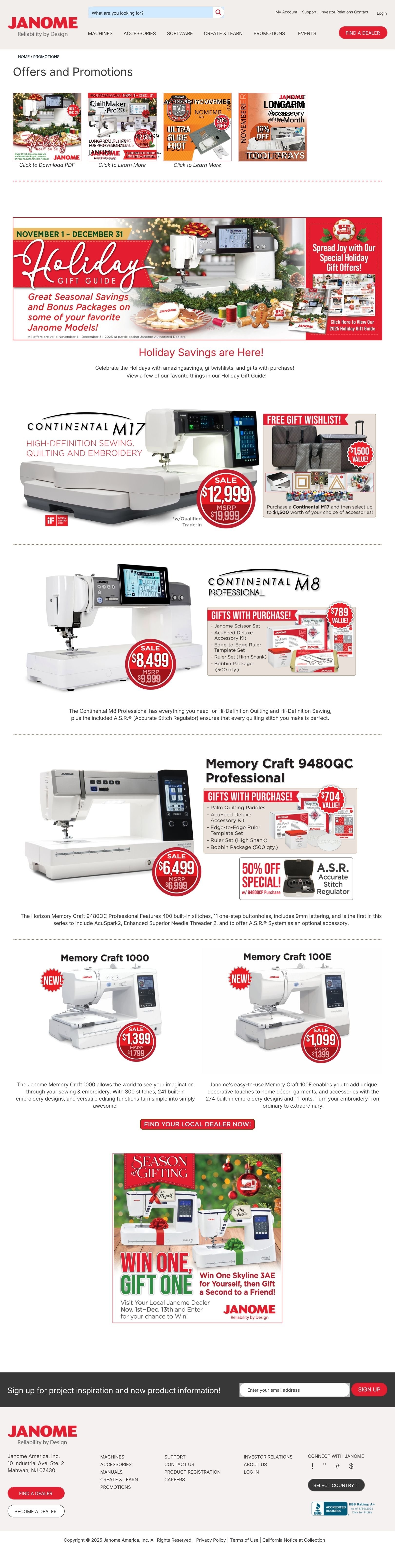 General Promotions Landing Page