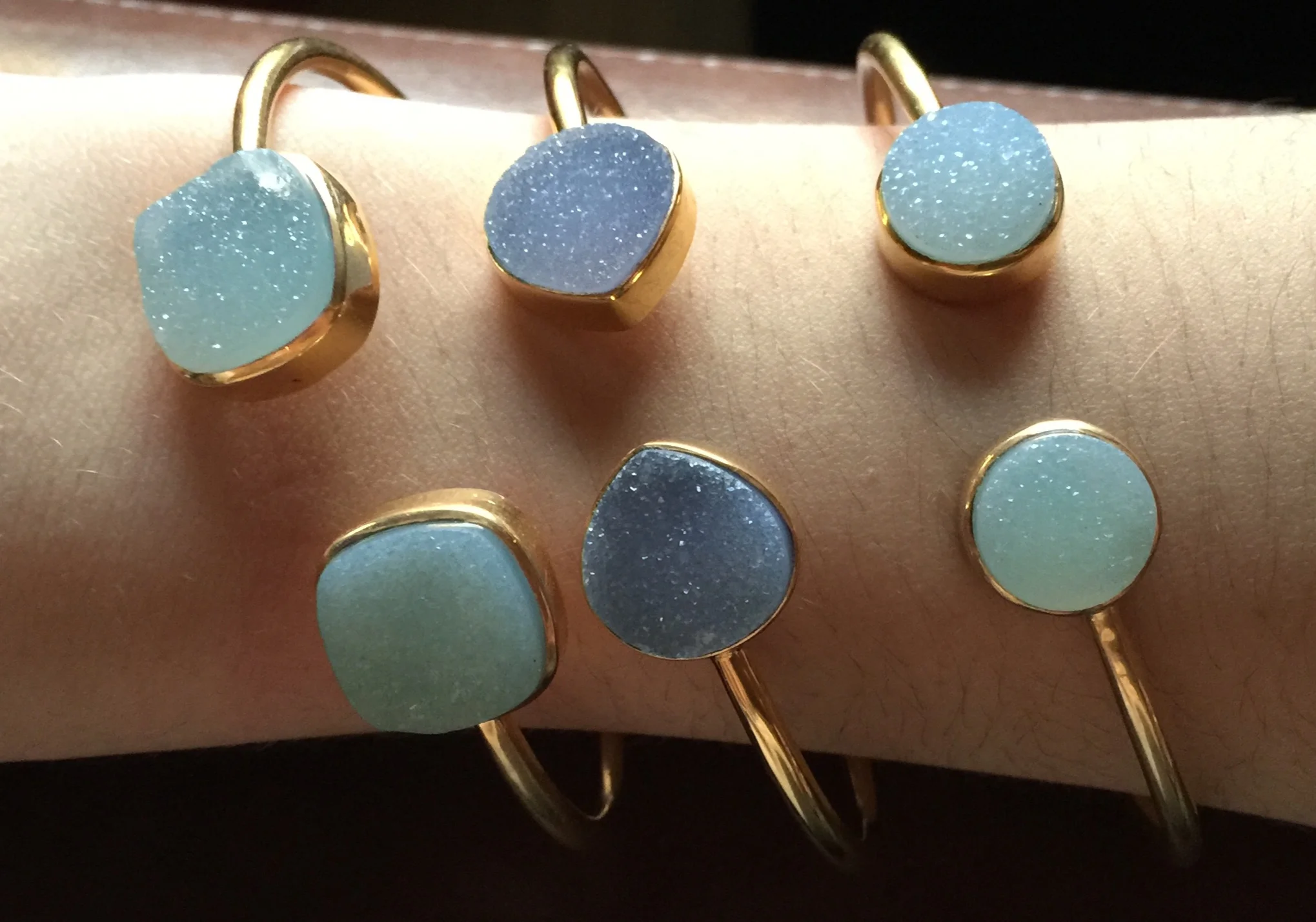 Double Druzy bracelet