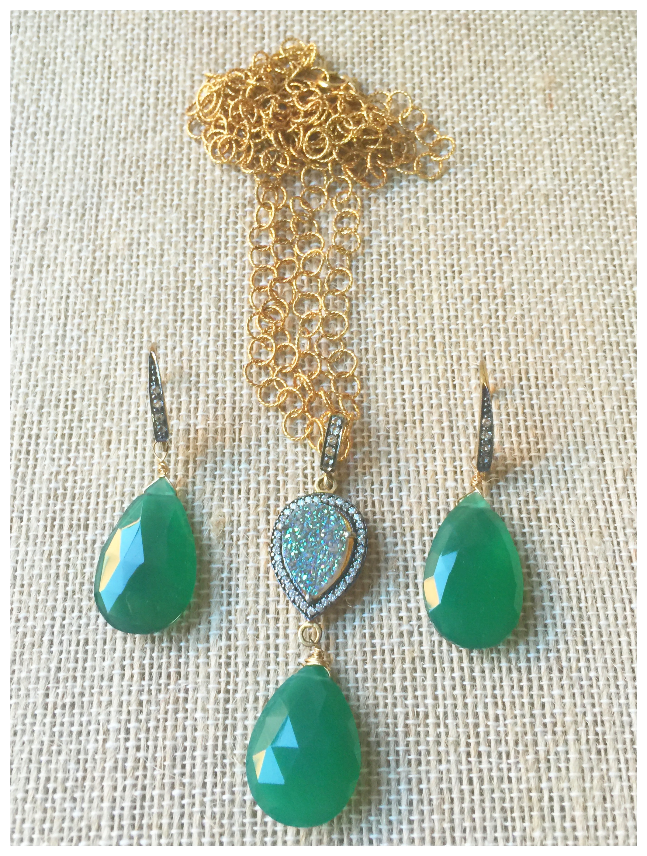 Stunning Green onyx set