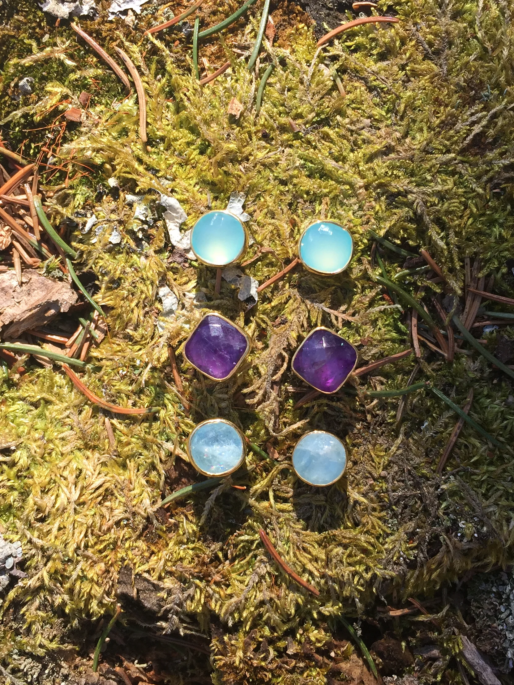 Simple Studs w/ gold vermeil finish