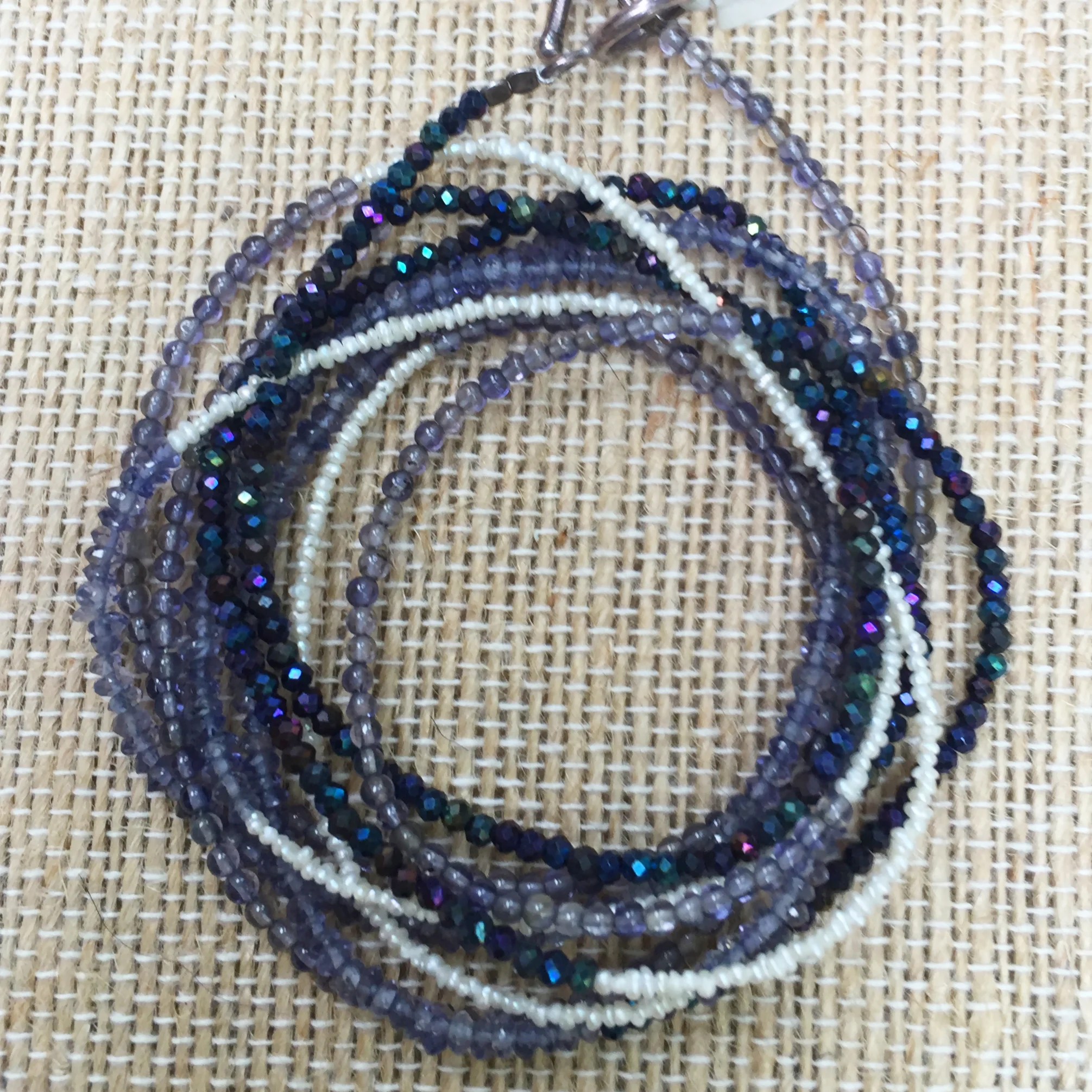 60inch semi precious stone necklace - lapis & spinel