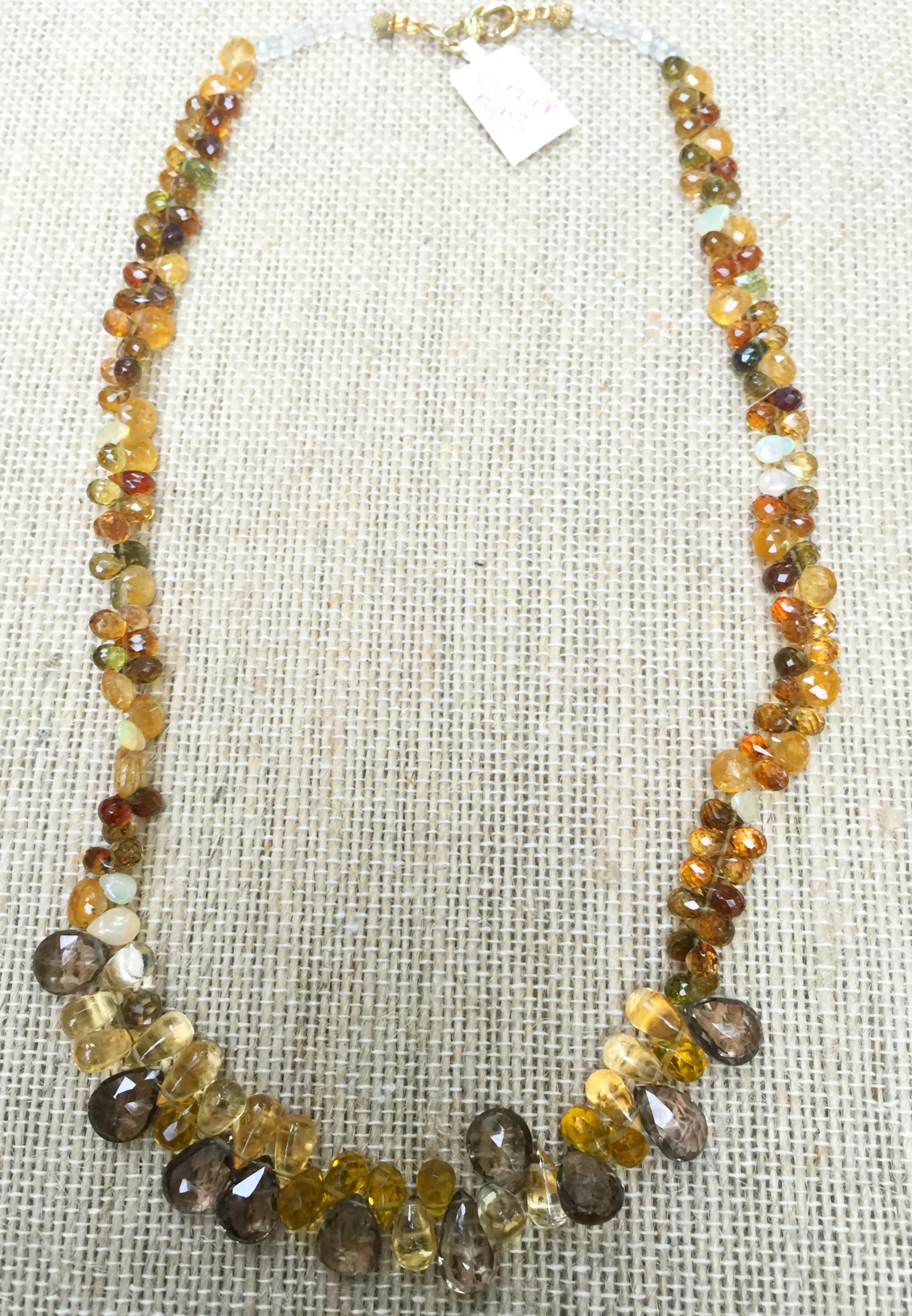 Citrine briolette necklace