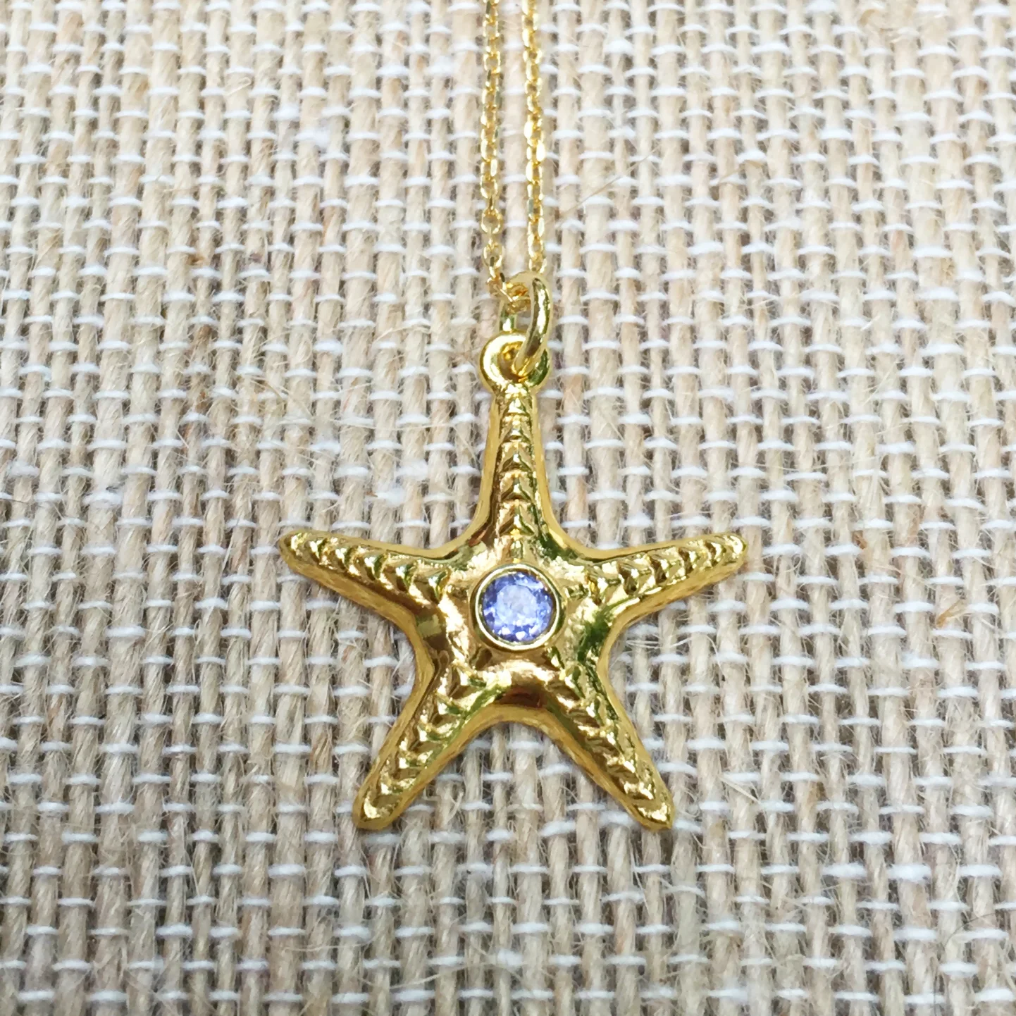 Starfish w/ iolite pendant
