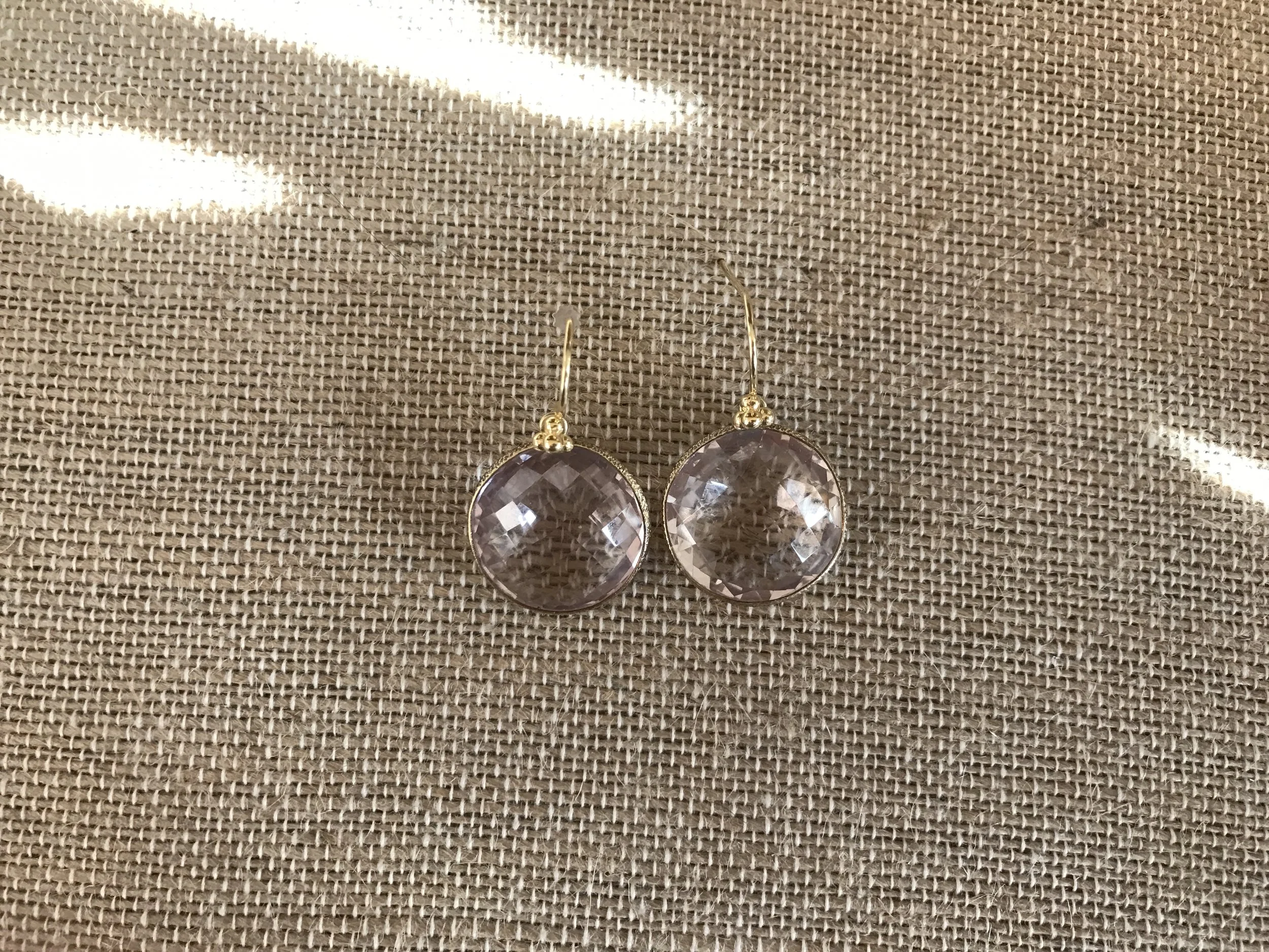 Amethyst Drop Ear Rings (20mm)