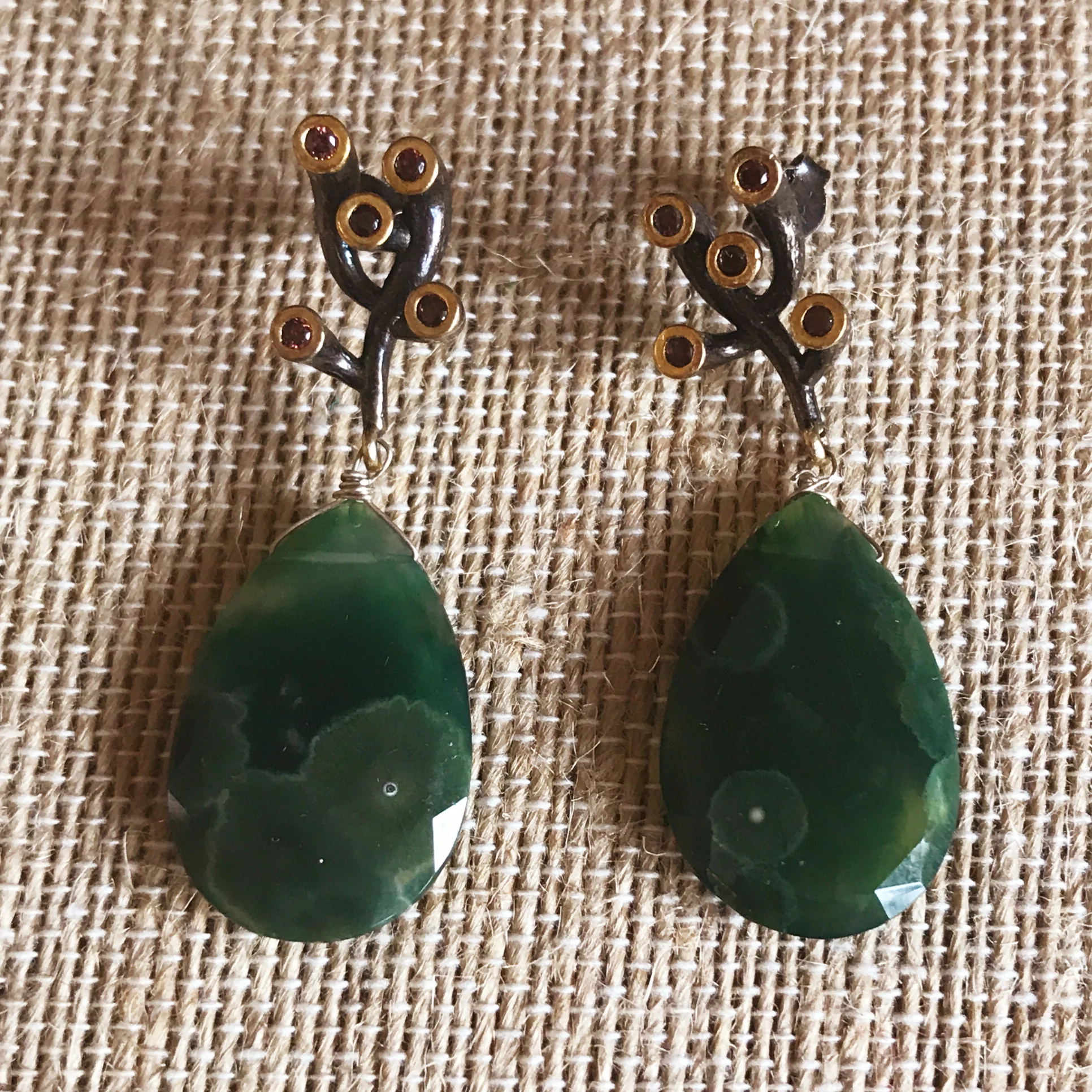 Aventurine on coral branch