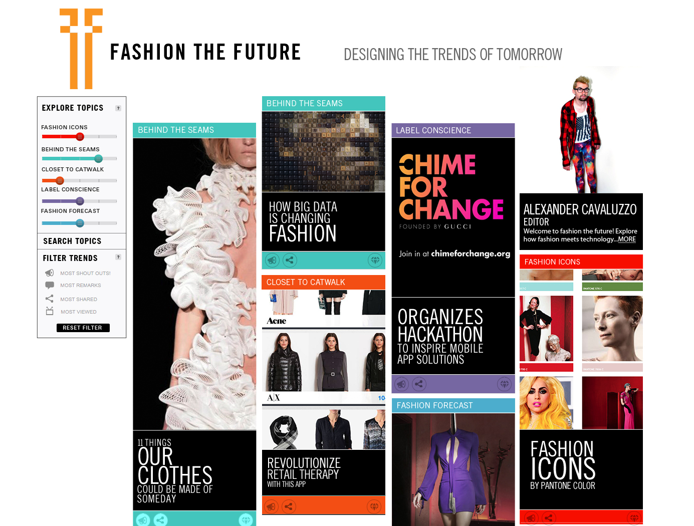 Fashion the Future Homepage
