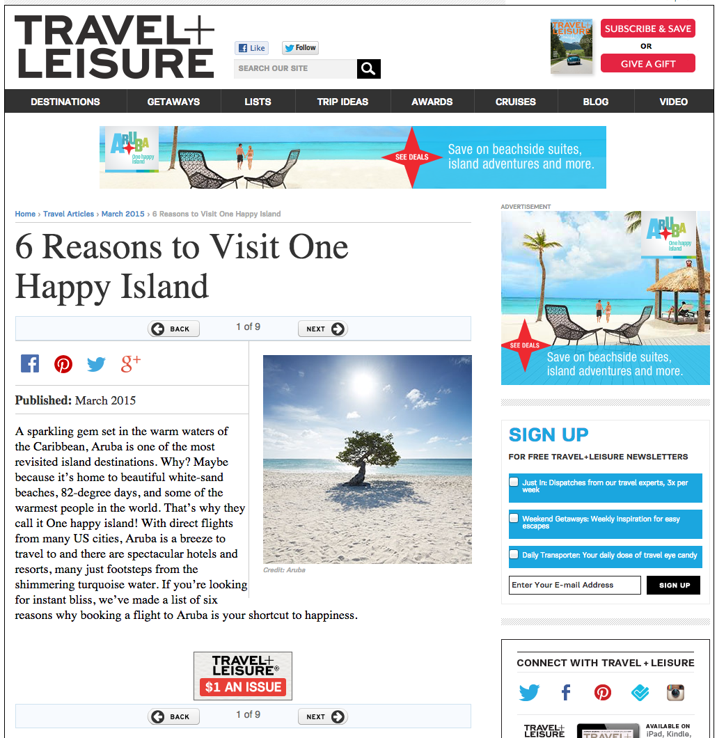 Travel + Leisure Promoted Article — CLICK TO READ