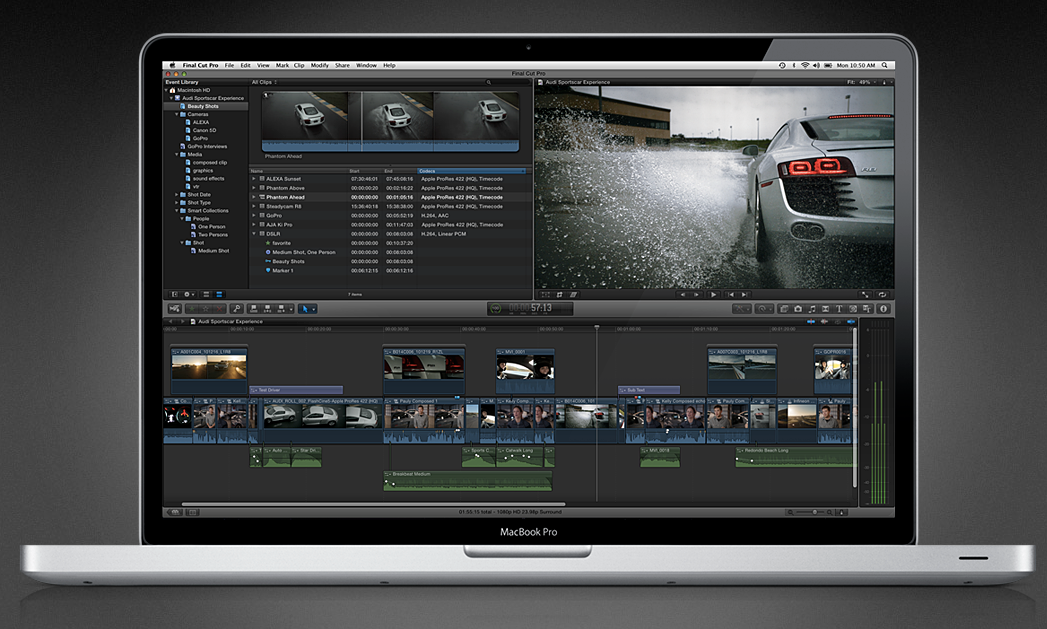 Final Cut Pro X at launch in 2011