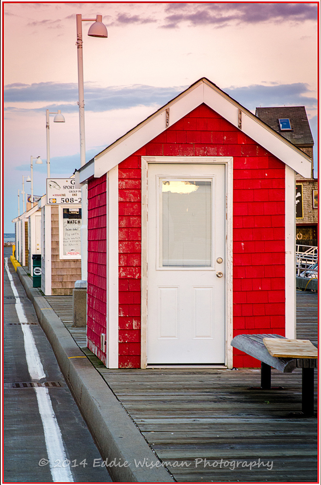 Red Hut on Pier at Dusk-Provincetown MA