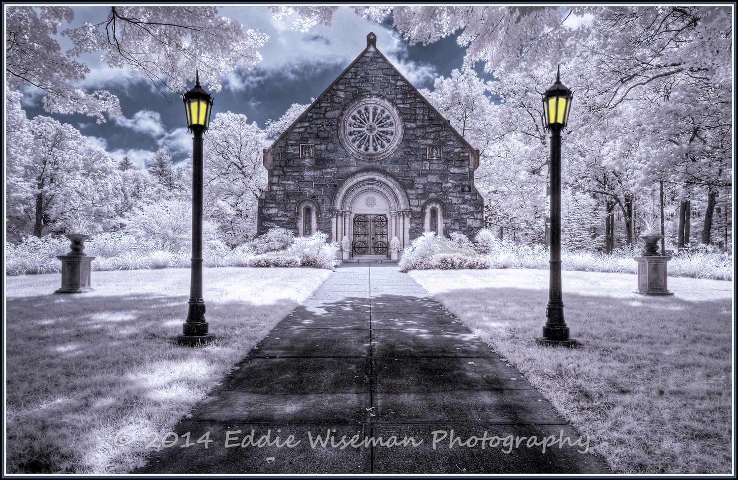 West Parish Cemetery Chapel #5 (infrared)