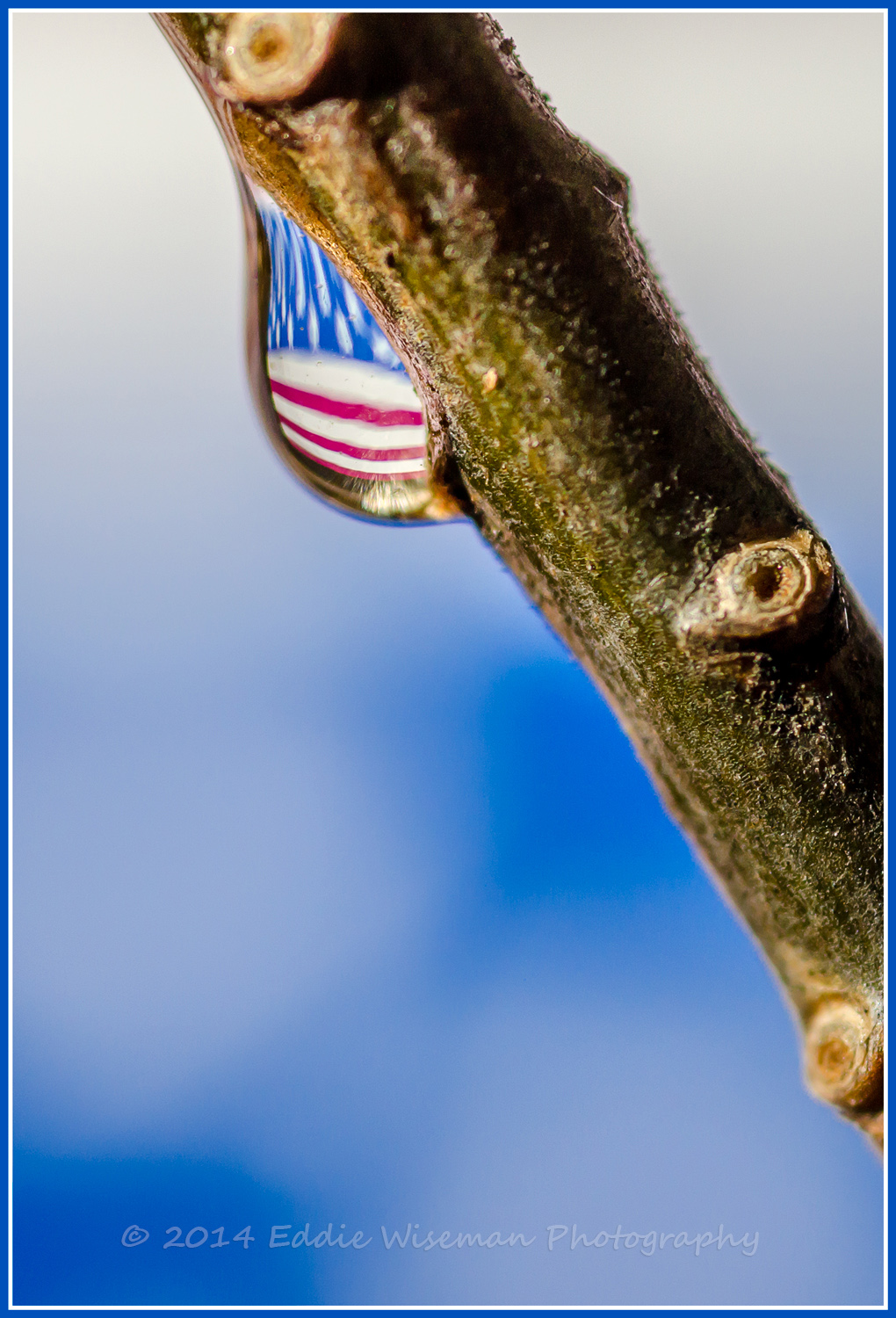 "Old Glory" Through a Water Drop #2
