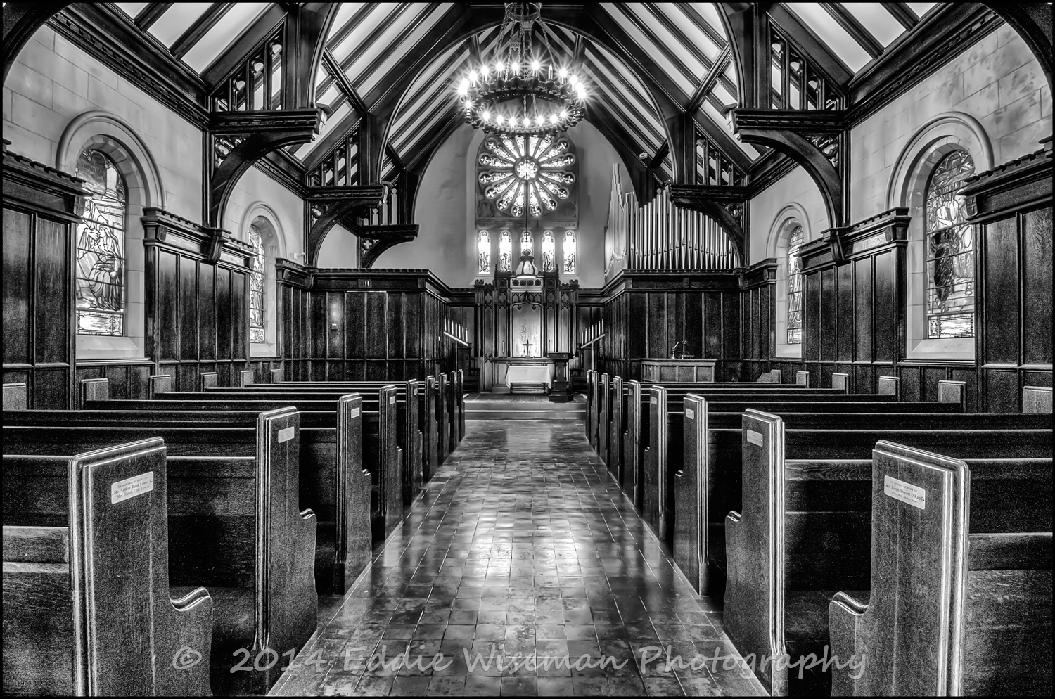West Parsh Cemetery Chapel (monochrome)