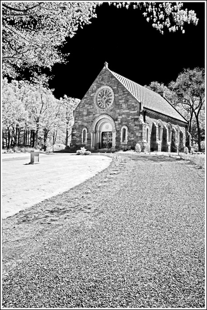 West Parish Cemetery Chapel( B&W Infrared)