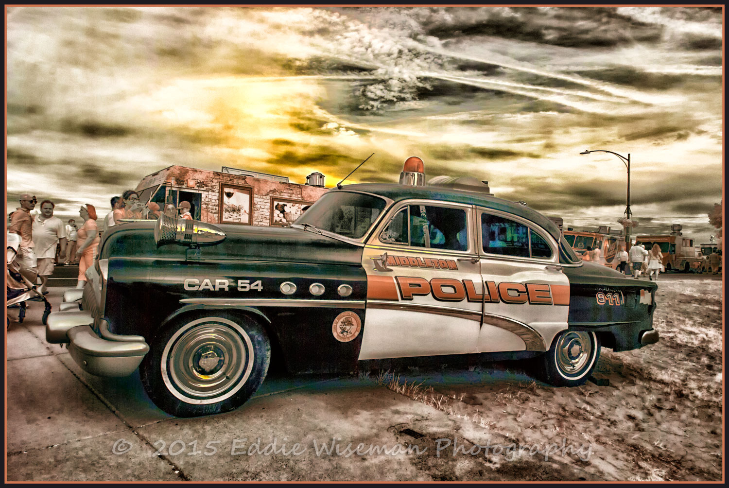 1953 BUICK POLICE CAR in color infrared, Revere, MA 2015