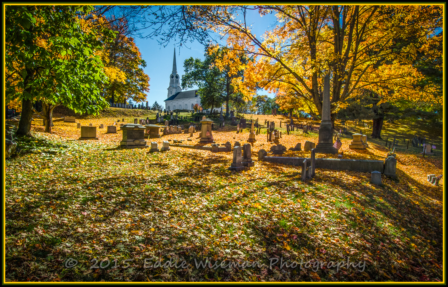 SOUTH CHURCH ANDOVER with it's Cemetery, Andover, MA 2015